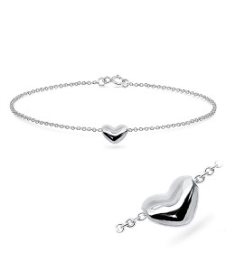 Heart Silver Bracelets BRS-89